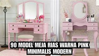 Meja Rias Warna Pink